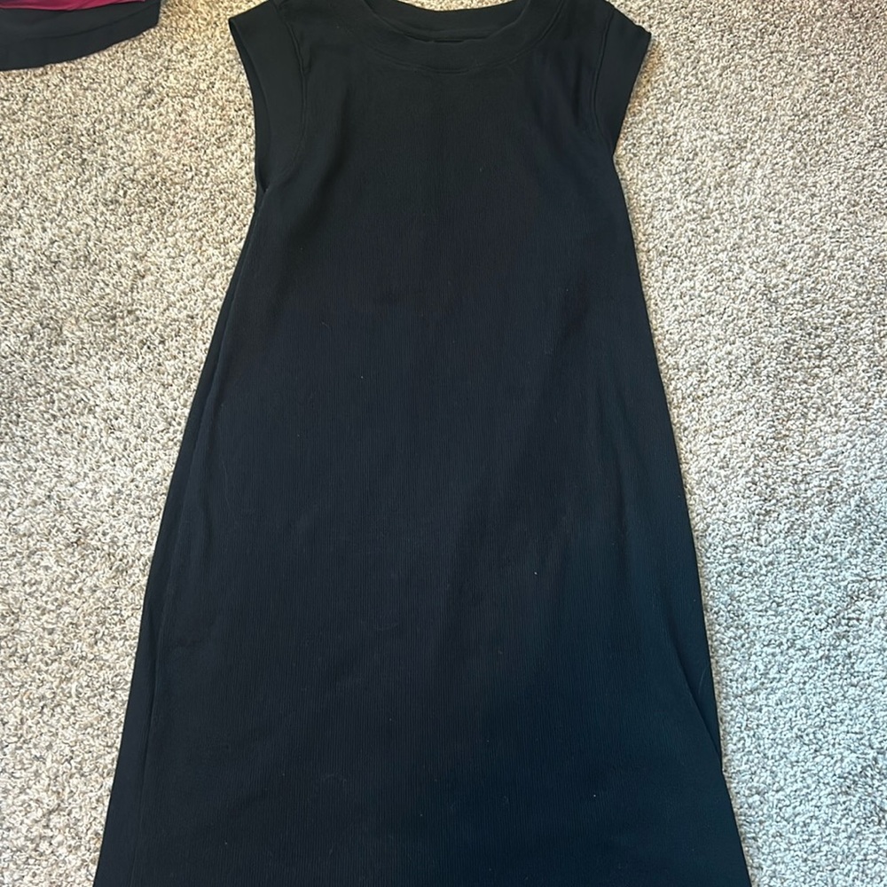 A New Day black ribbed simple dress size medium